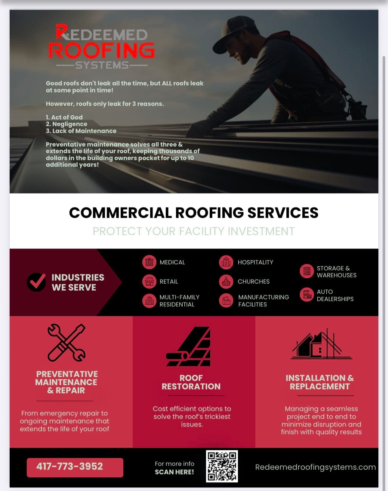 Comprehensive Roof Care with Redeemed Roofing Systems