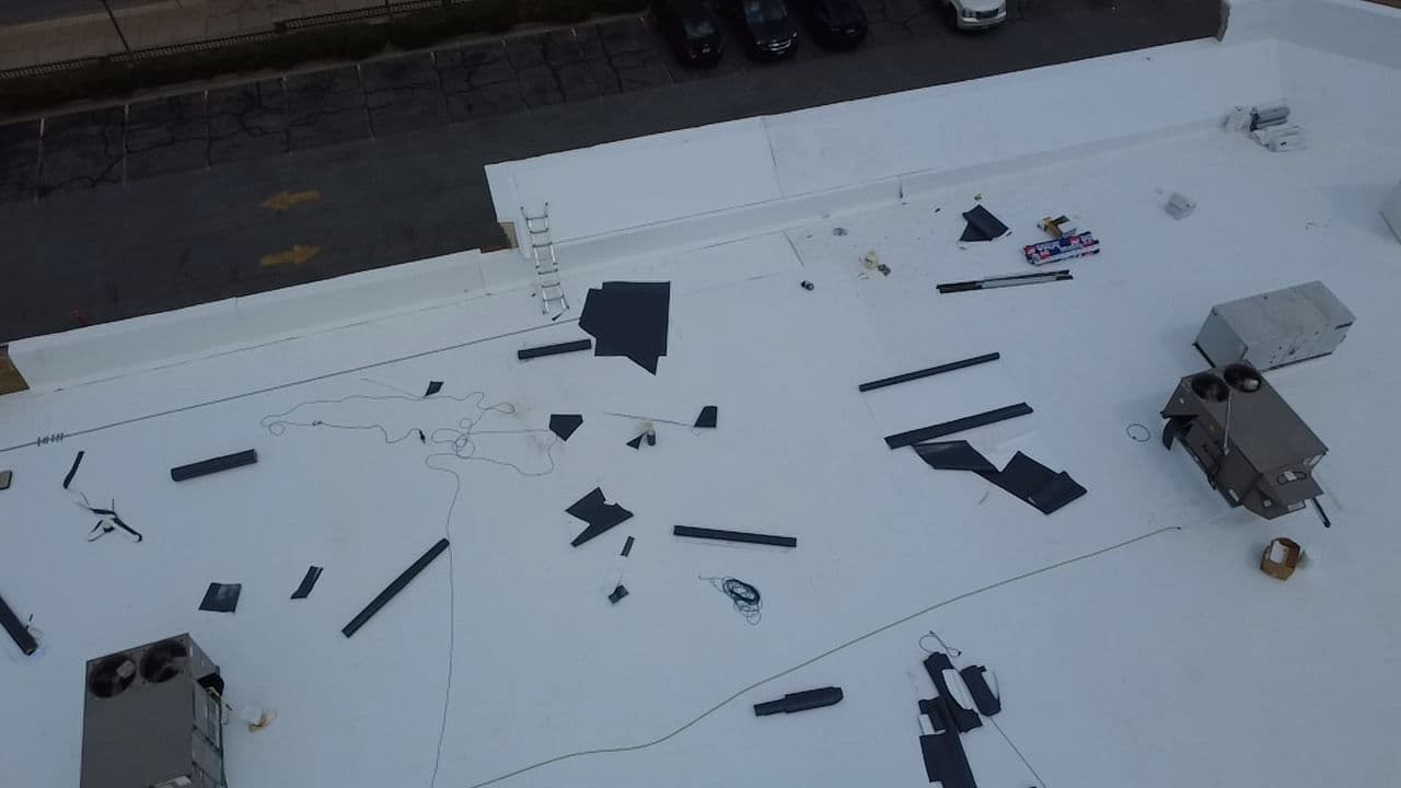 Project 18,000 Sq. Ft. TPO Commercial Flat Roof Install in Progress image