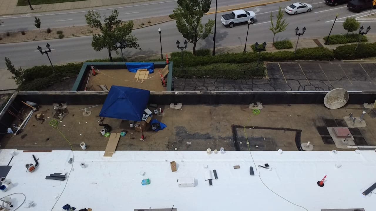 Gallery photos for 18,000 Sq. Ft. TPO Commercial Flat Roof Install in Progress: Image #3
