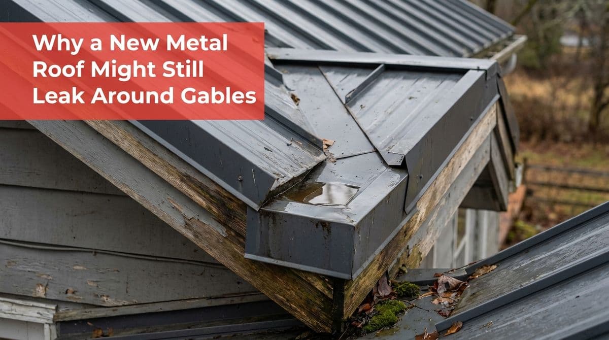 Why a New Metal Roof Might Still Leak Around Gables image